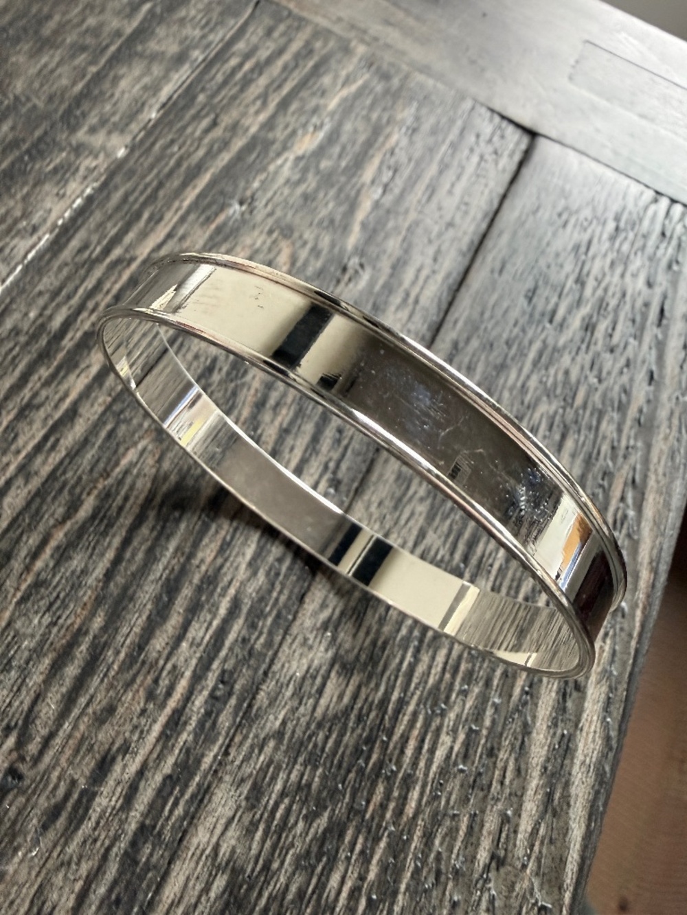 NEW Bangle Bracelet Channel Sterling Silver Plate